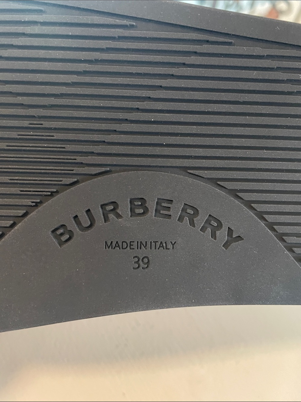 Burberry Midnight Navy Check Slide Sandals (unisex) - Picture 7 of 11
